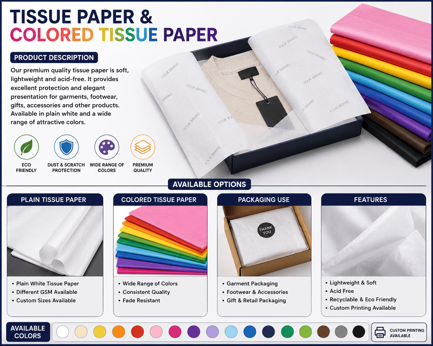 Tissue Paper & Colored Tissue Paper